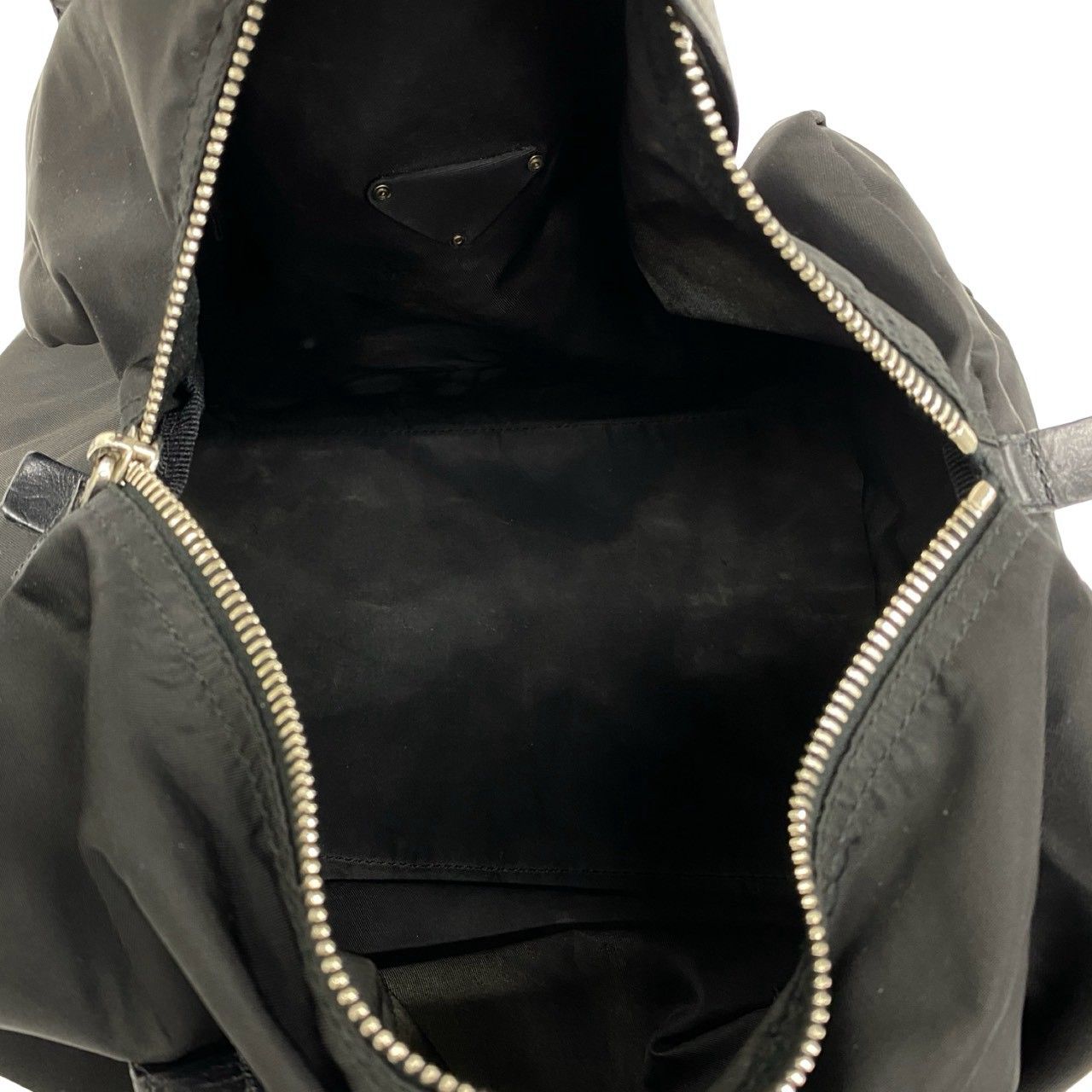 極 美品 PRADA プラダ 三角ロゴ プレート 金具 テスート ポコノ 