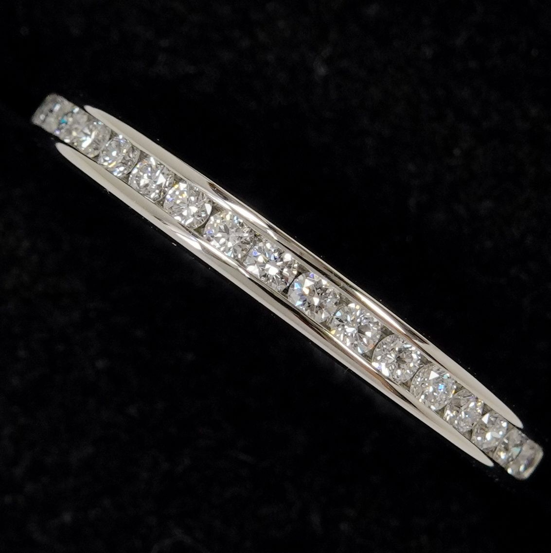 TIFFANY&Co. ティファニー ダイヤモンド 17石 ハーフサークル リング Pt950 10号 2.2mm 58,800円