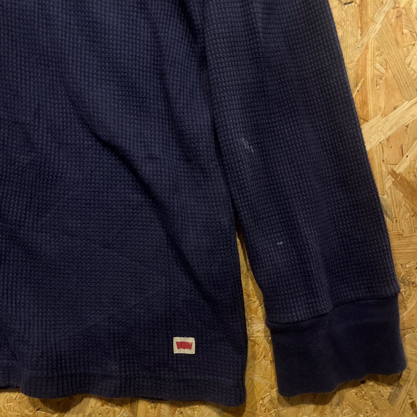 Levi's ヘンリーネック サーマル 長袖Tシャツ ネイビー XL リーバイス Levi's ヘンリーネック ワッフル サーマル ロンT thumbnail 3