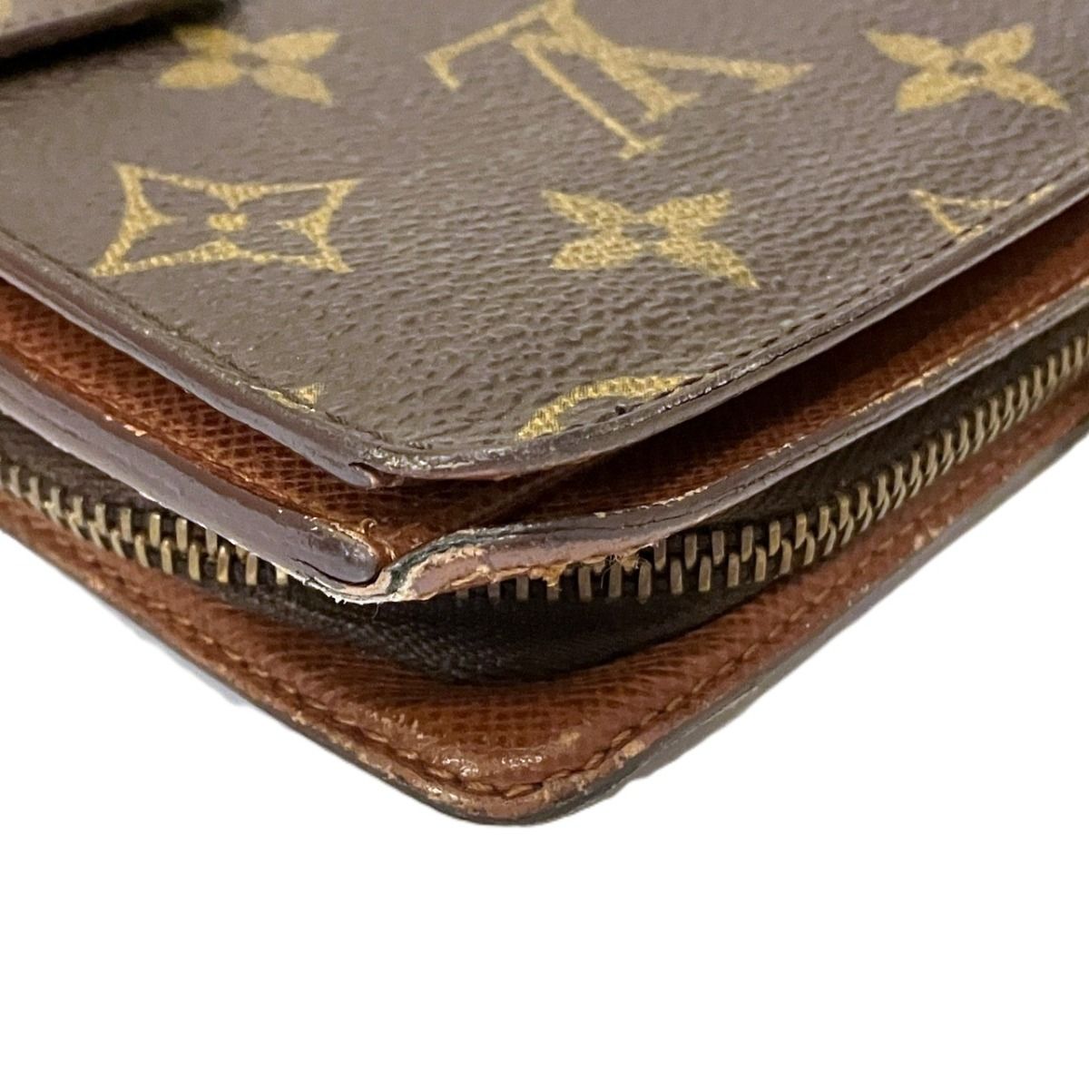 ルイヴィトン　二つ折り財布　モノグラム　パピエ　ジップ ルイ・ヴィトン LOUIS VUITTON ポルトパピエジップ モノグラム 二