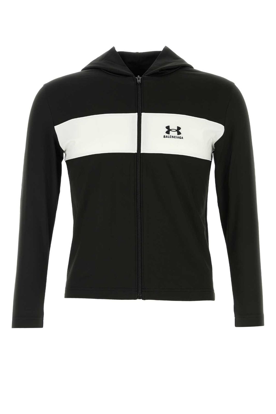 【新品・最安値】BALENCIAGA バレンシアガ UA SWEATSUIT HOODIE BLACKWHITEWHITE 正規品 トレーナー・スウェット 813821TRVX2 8482