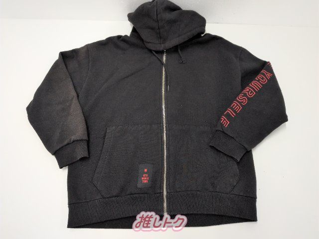 BTS パーカー WORLD TOUR LOVE YOURSELF JAPAN EDITION ZIP-UP HOODIE ブラック サイズ1（M) フーディー