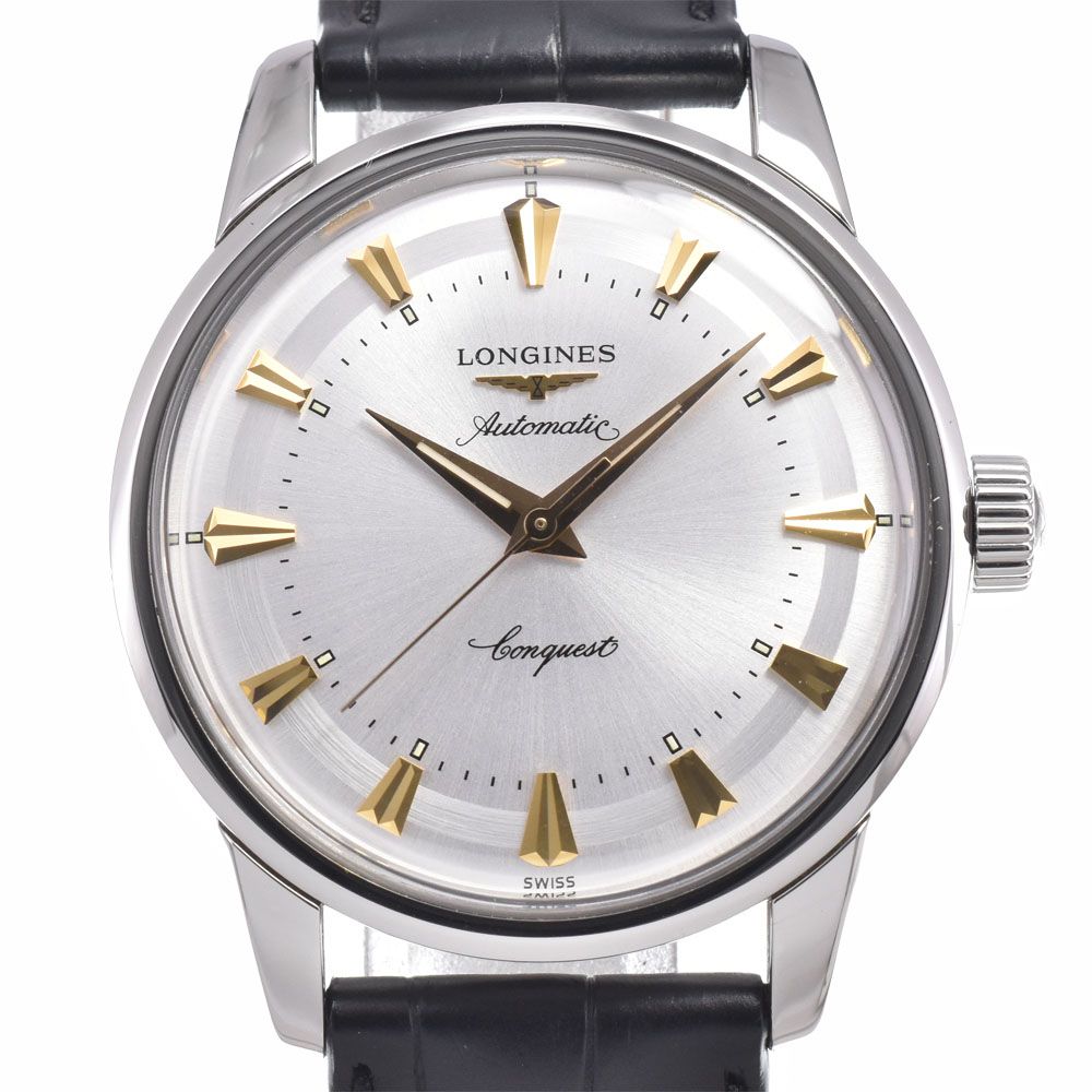 ロンジン LONGINES L1.611.4.70.4 コンクエスト ヘリテージ シルバー 自動巻き メンズ 美品 腕時計 K#150864 83,655円