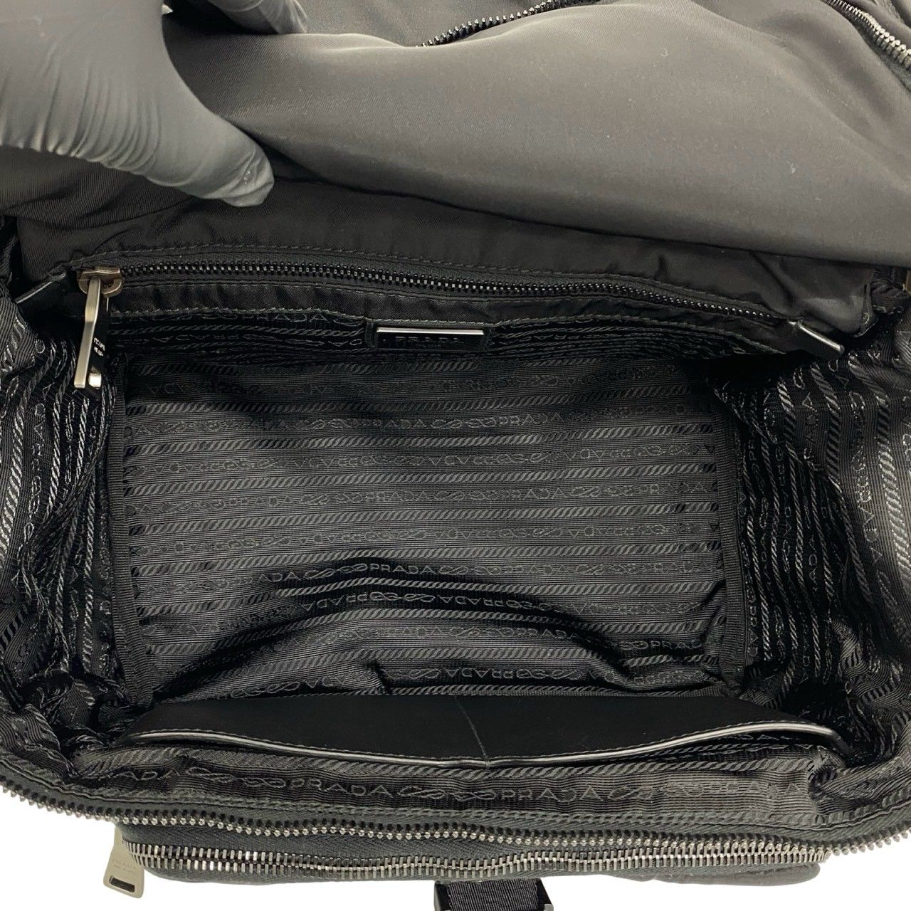 極 美品 PRADA プラダ 三角ロゴ 金具 テスート ナイロン レザー 本革 