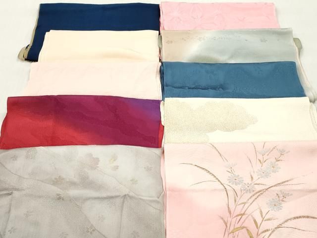 平和屋着物★和装小物　帯揚げ10枚セット　正絹　逸品　DABK7077xg