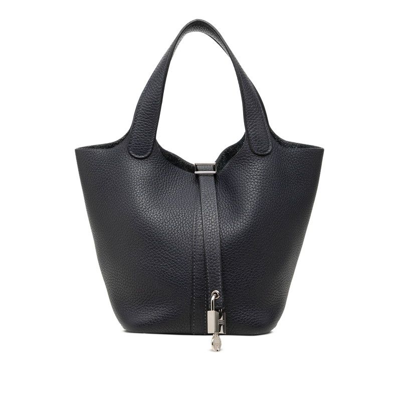 エルメス ピコタンロックPM ハンドバッグ D刻印 2019年 ネイビー系 トリヨンクレマンス レディース HERMES【1-0291025】