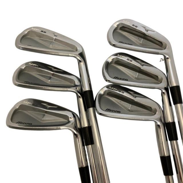 【中古】 ミズノ MP-55 6S アイアンセット IR 純正特注シャフト (フレックスSR) メンズ 男性用 右利き 右用 Cランク ゴルフクラブ