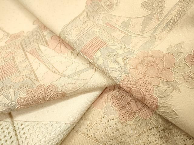 平和屋着物▽中国三大刺繍 スワトウ刺繍 汕頭刺繍 総刺繍 訪問着