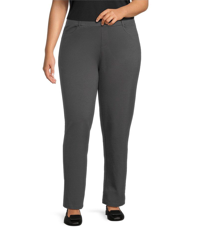 イントロ レディース ボトムス カジュアルパンツ ストレート プラスサイズ パンツ ニット Intro Plus Size Stella Double Knit Slim Straight Leg P 9,975円