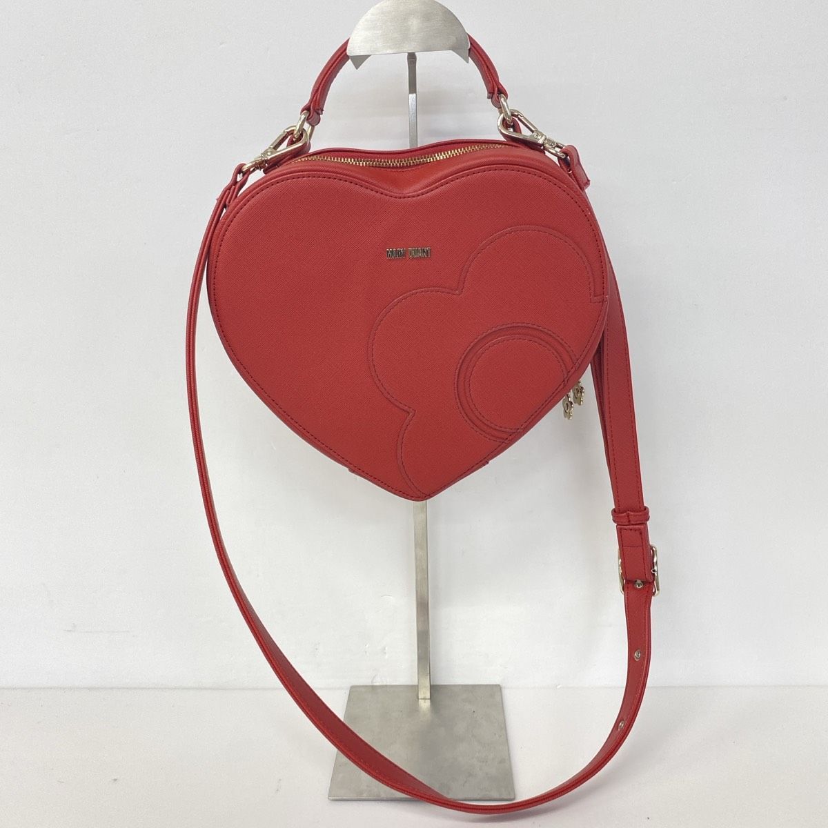 美品 MARY QUANT マリークワント ハート型 2WAY ショルダーバッグ 