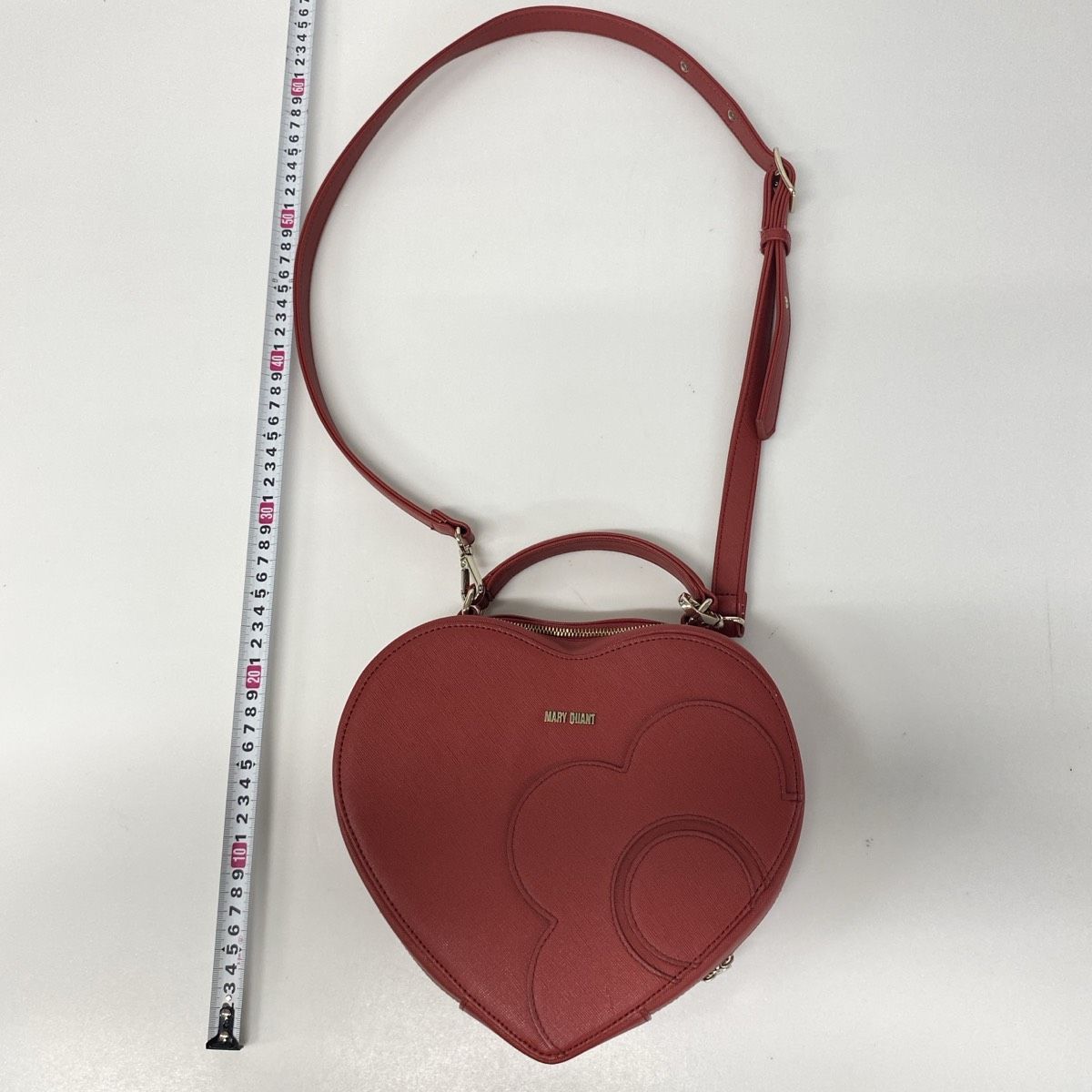 美品 MARY QUANT マリークワント ハート型 2WAY ショルダーバッグ 