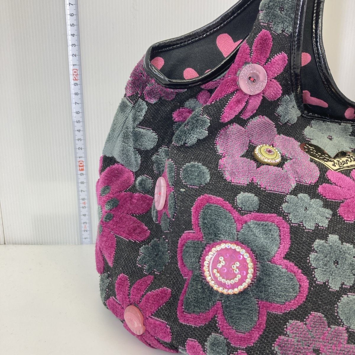 美品 Think Bee!/シンクビー ハンドバッグ/トートバッグ 2点セット 花