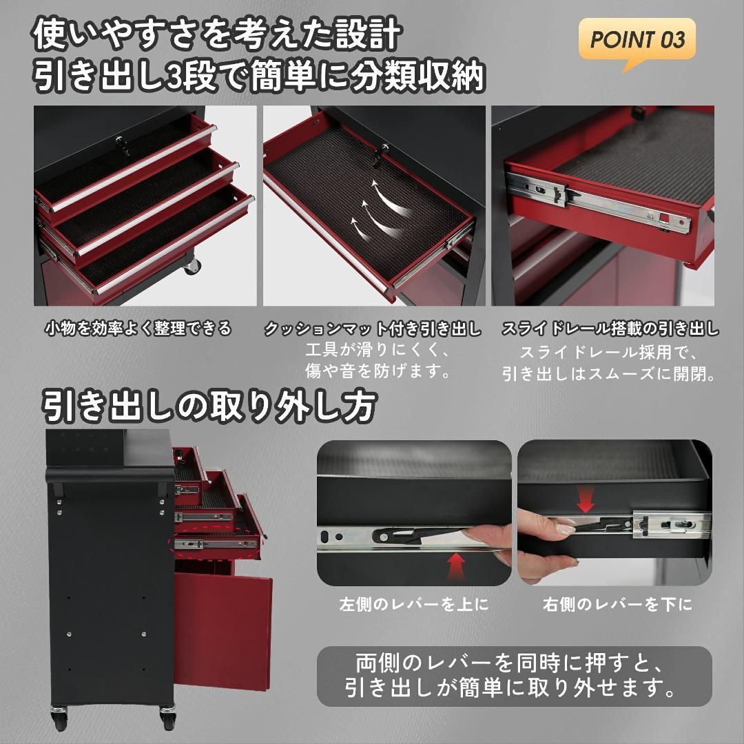 訳あり新品 ツールワゴン ツールカート ローラーキャビネット 2042-170