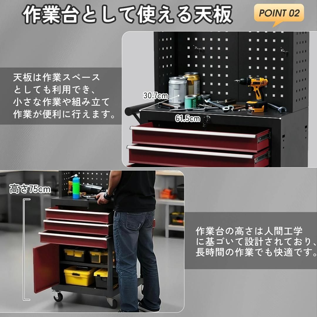 訳あり新品 ツールワゴン ツールカート ローラーキャビネット 2042-170