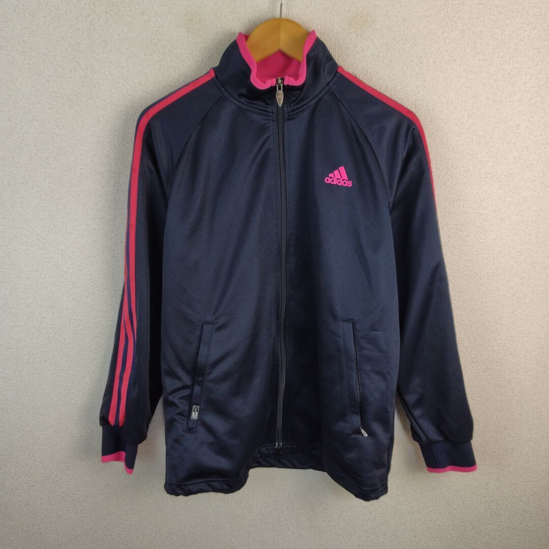 adidas アディダス トラックジャケット ジャージ ネイビー ピンク S