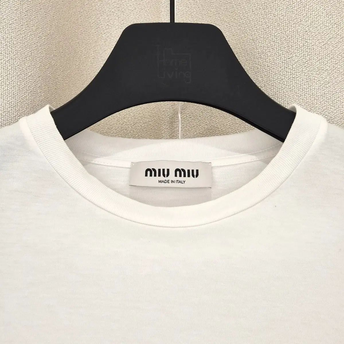 XS) ミュウミュウ 刺繍 コットン クロップド 半袖 Tシャツ 白 - メルカリ