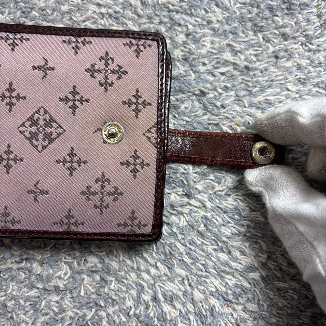 russet ラシット 二つ折り財布 折り財布 モノグラム ピンクベージュ