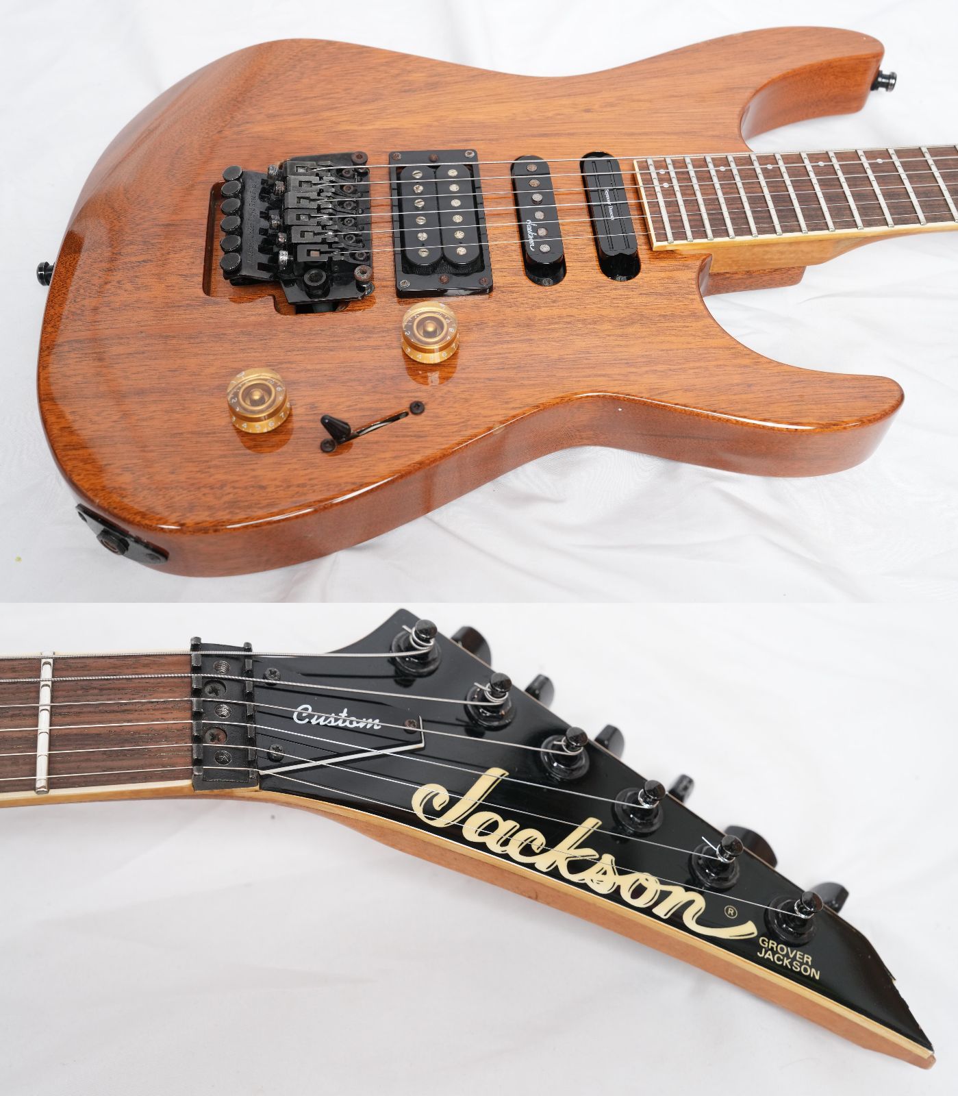 90年代 日本製 TEAM G.J byGroverJackson ディンキー ☆Grover Jackson SUPER DINKY CUSTOM Natural Brown Mahoganyボディ