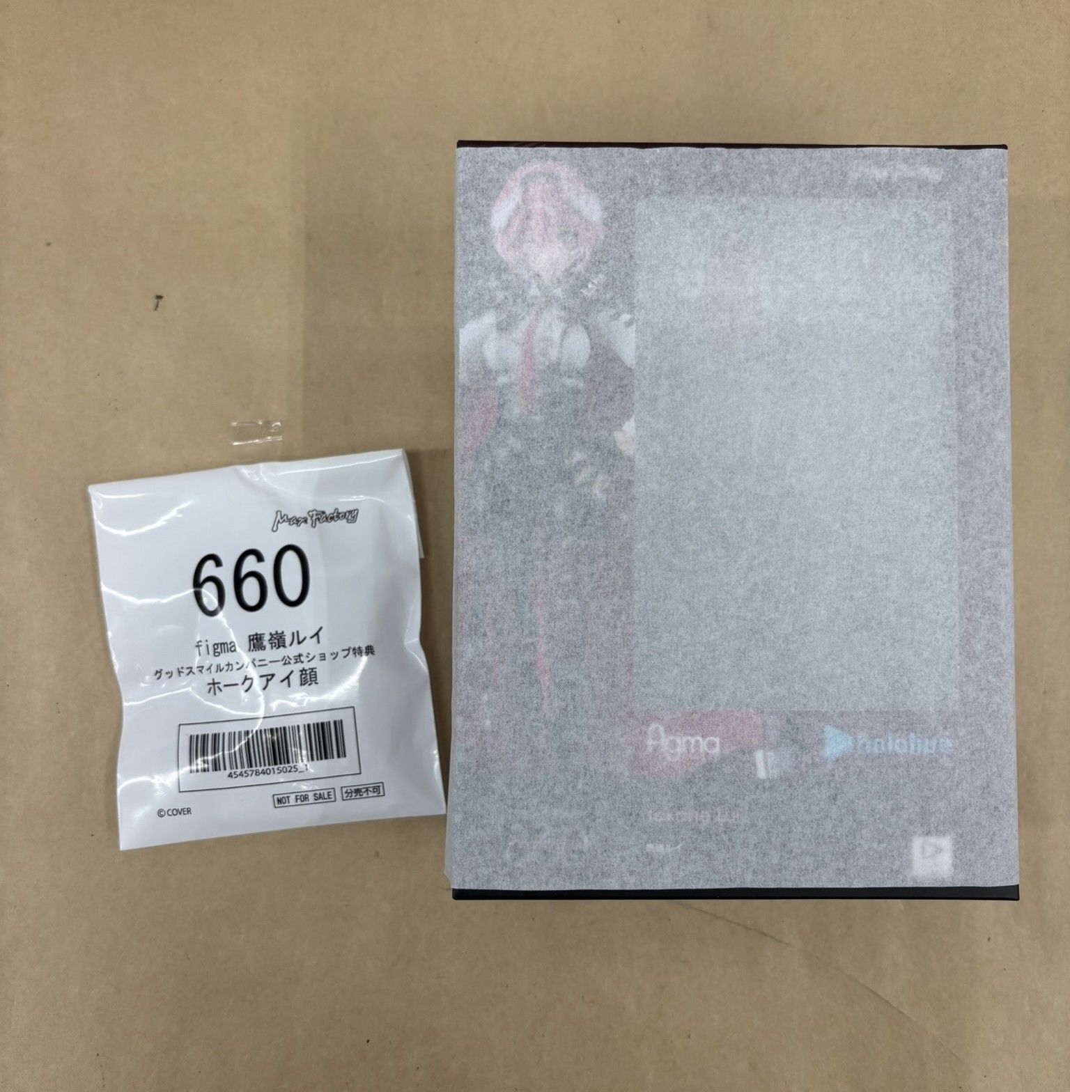 figma hololive 660 鷹嶺ルイ ショップ特典 ホークアイ顔パーツ付き 未