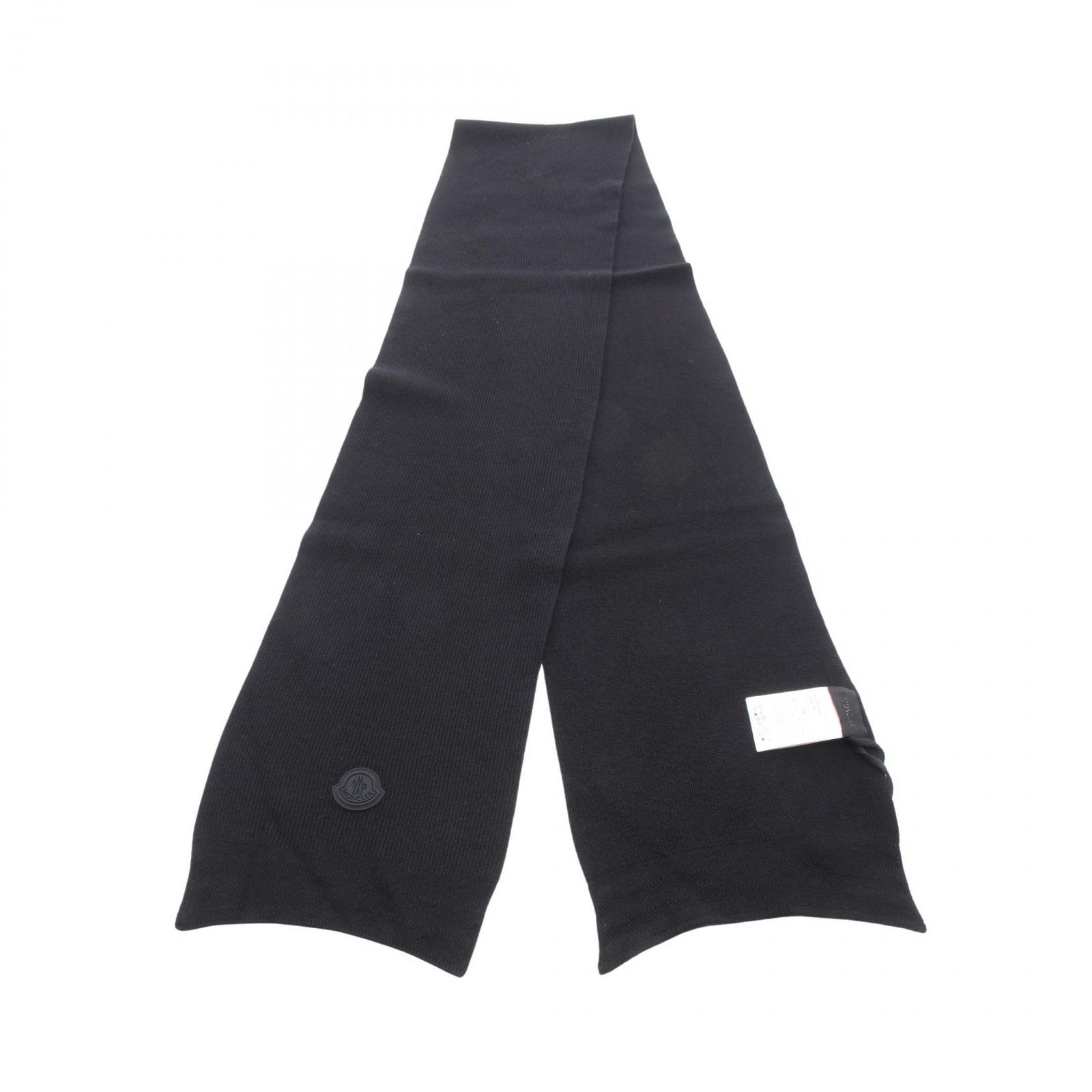MONCLER ブラック マフラー ウール モンクレール MONCLER マフラー ロゴ L20913C00001999 ウール マフラー