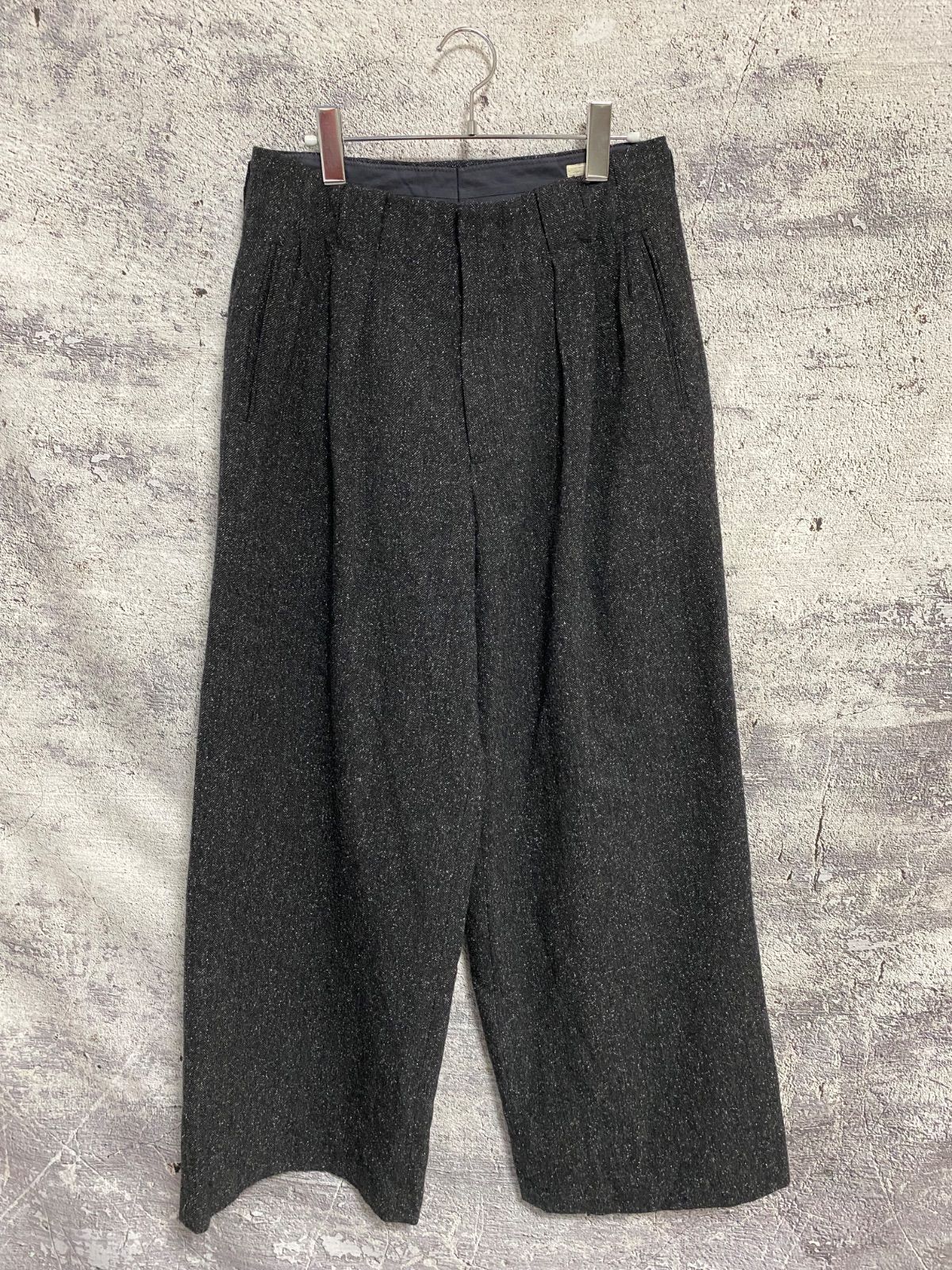 リドム LIDNM シルクナップ ウールパンツ SILK NEP WOOL PANTS グレー