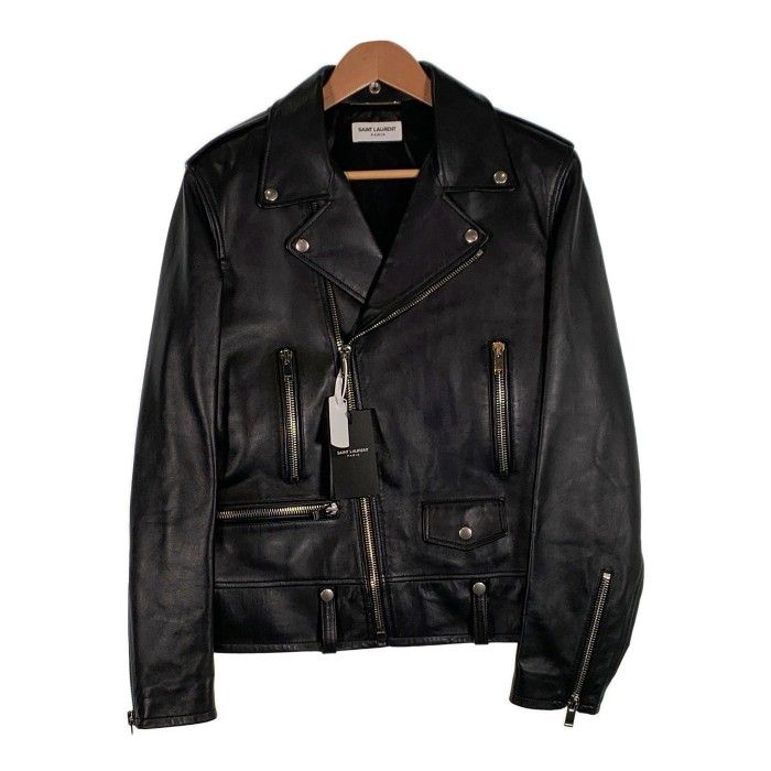 SAINT LAURENT PARIS サンローランパリ クラシックモーターサイクルジャケット ダブルライダース ブラック 484284 Y5YA2 22年 Size 48