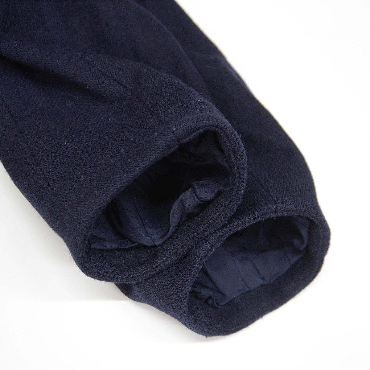 美品】tricot COMME des GARCONS【丸襟 ウール コート】M ネイビー