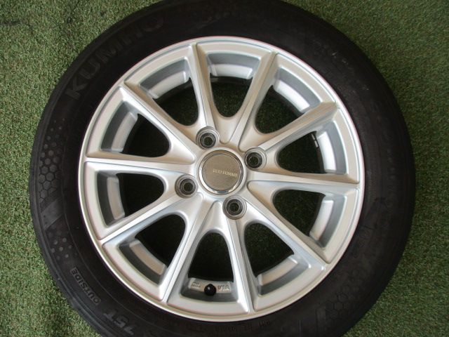 中古】 送料込み エコフォルム 155/65R14 ラヂアルタイヤ4本SET