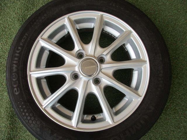 中古】 送料込み エコフォルム 155/65R14 ラヂアルタイヤ4本SET