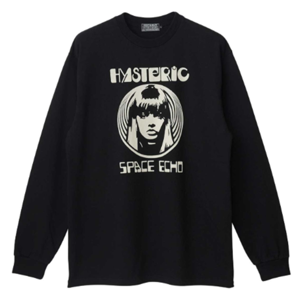 HYSTERIC GLAMOUR ヒステリックグラマー SPACE ECHO Tシャツ ブラック