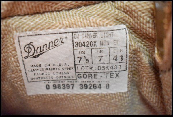 7.5EE 良品 白タグ】Danner ダナーライト 30420X 茶 ブラウン カーキ