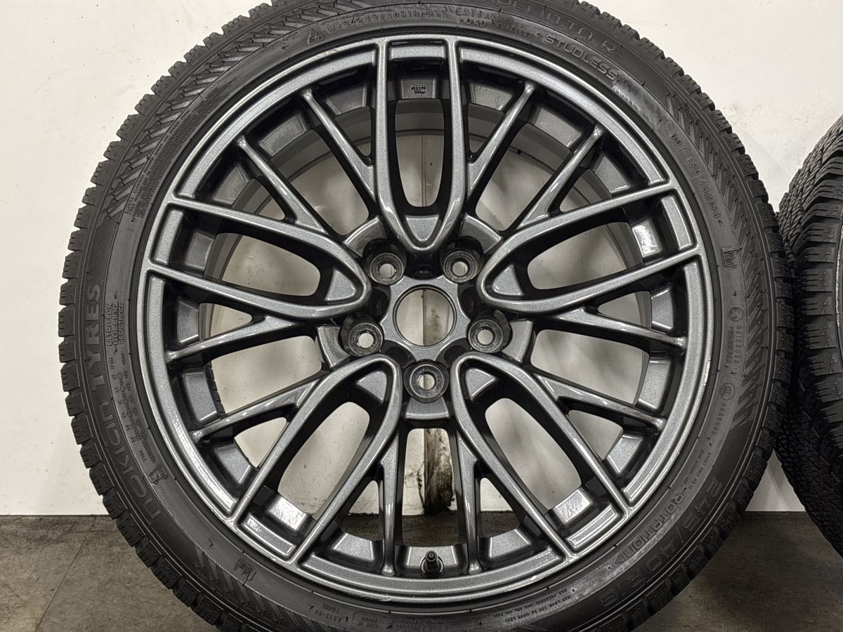バリ溝】スバル VAB WRX STI 純正 18in 8.5J +55 PCD114.3 ノキアン