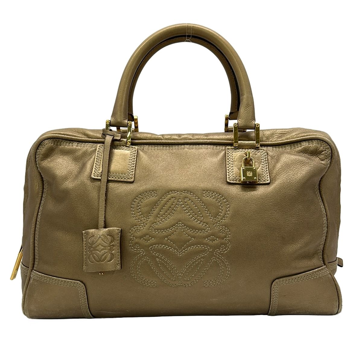 LOEWE(ロエベ) ハンドバッグ アマソナ36 ゴールド レザー - メルカリ