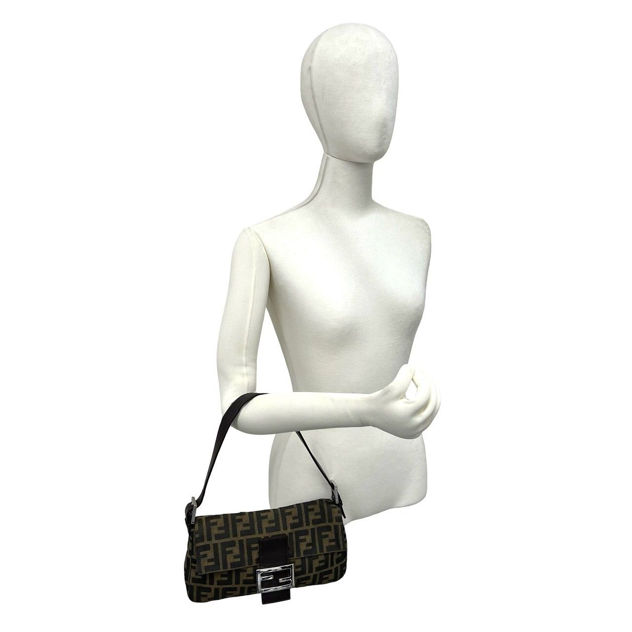 極 美品 FENDI フェンディ ヴィンテージ ズッカ 柄 FF ロゴ 金具