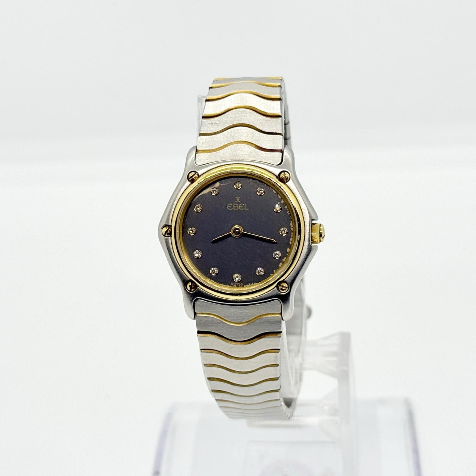 【希少】エベル クラシックウェーブ 166901 レディース 腕時計 EBEL エベル クラシックウェーブ 166901 グレー QZ レディース 腕時計