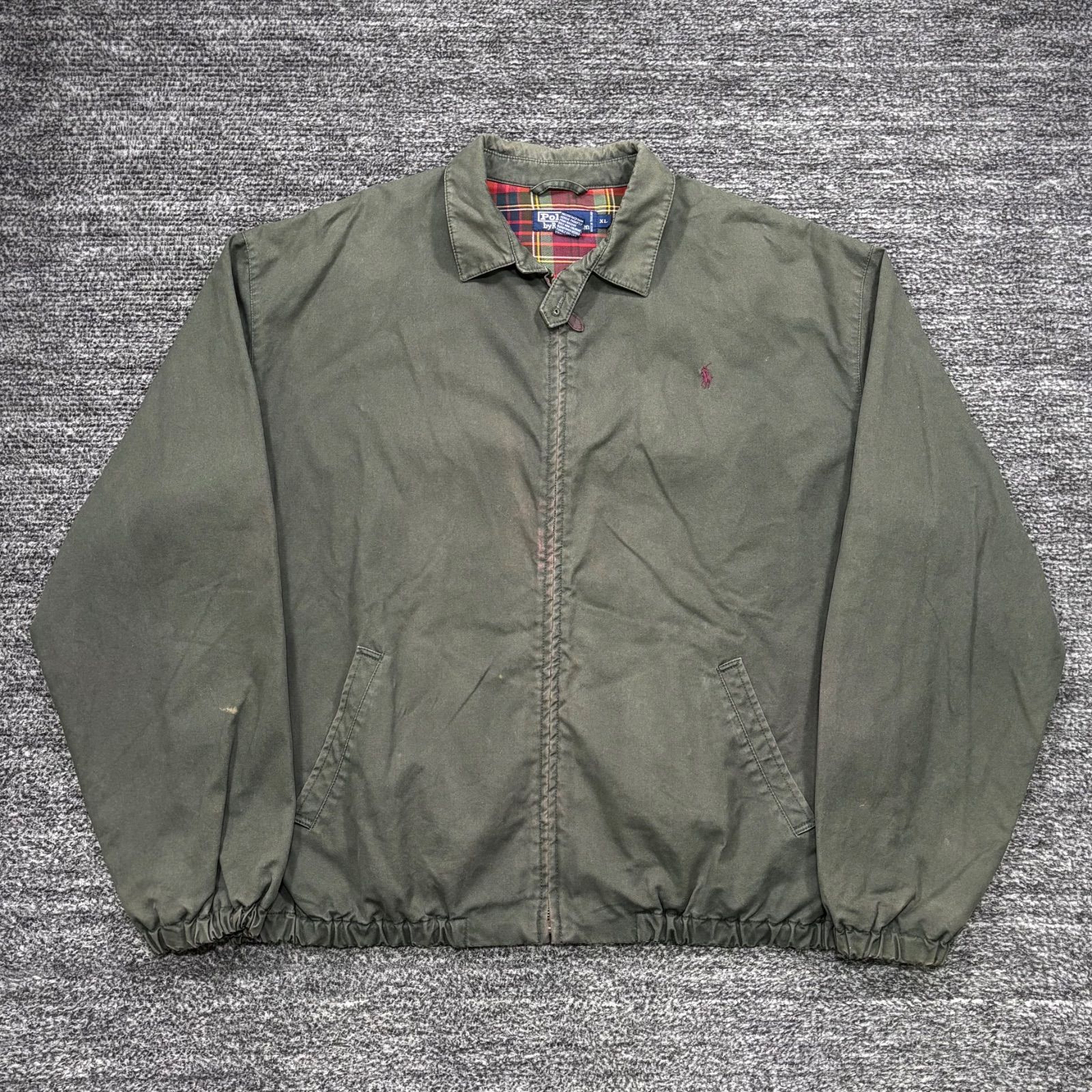 Polo By Ralph Lauren スウィングトップ 裏チェック オリーブ XL ポロ