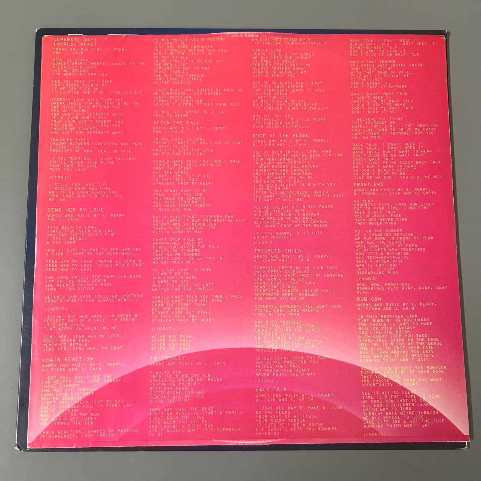 US盤 LP レコード JOURNEY FRONTIERS ジャーニー フロンティアーズ