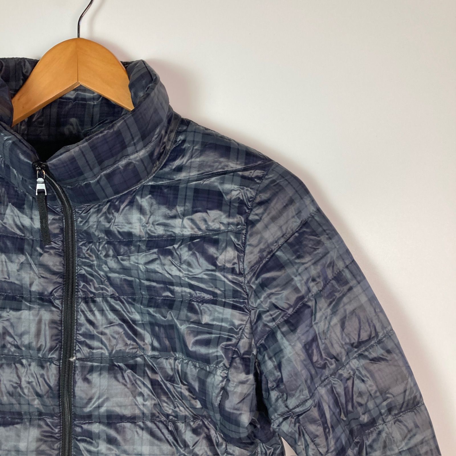 UNIQLO ウルトラライトダウンジャケット レディース M ネイビー×グレー 