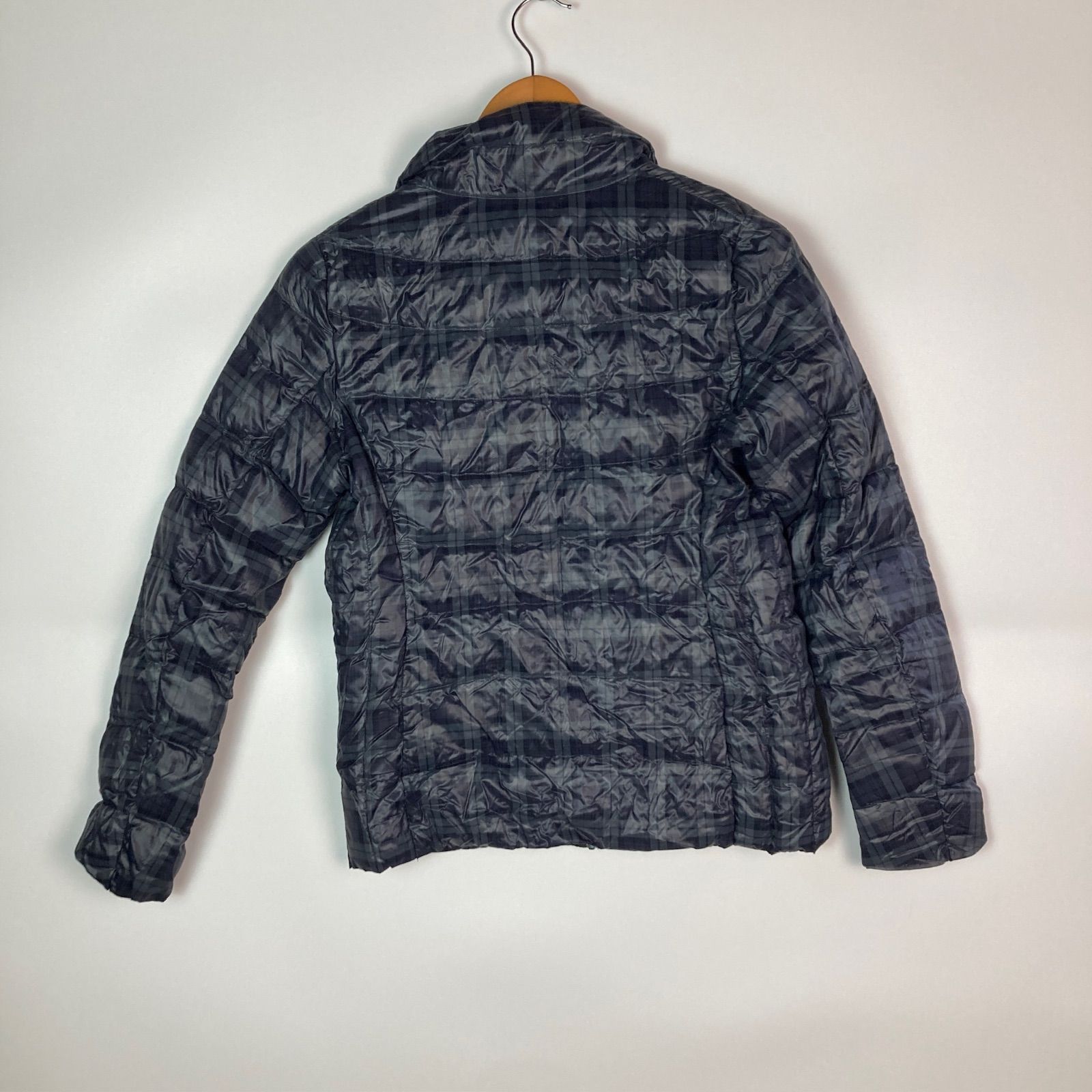 UNIQLO ウルトラライトダウンジャケット レディース M ネイビー×グレー 