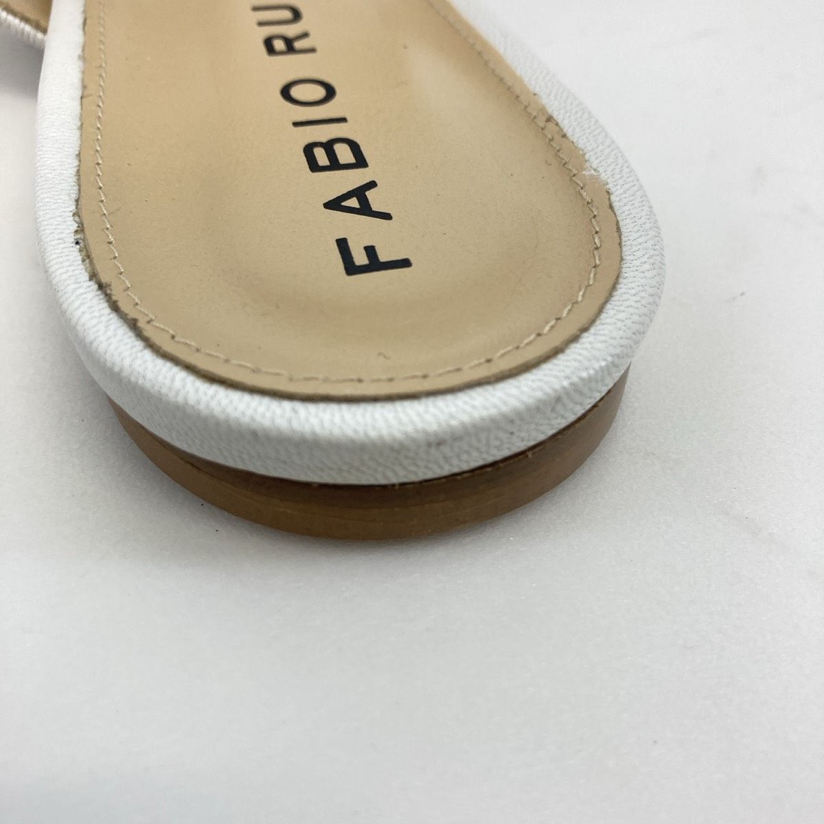 極美品 FABIO RUSCONI/ファビオルスコーニ サンダル ホワイト/白