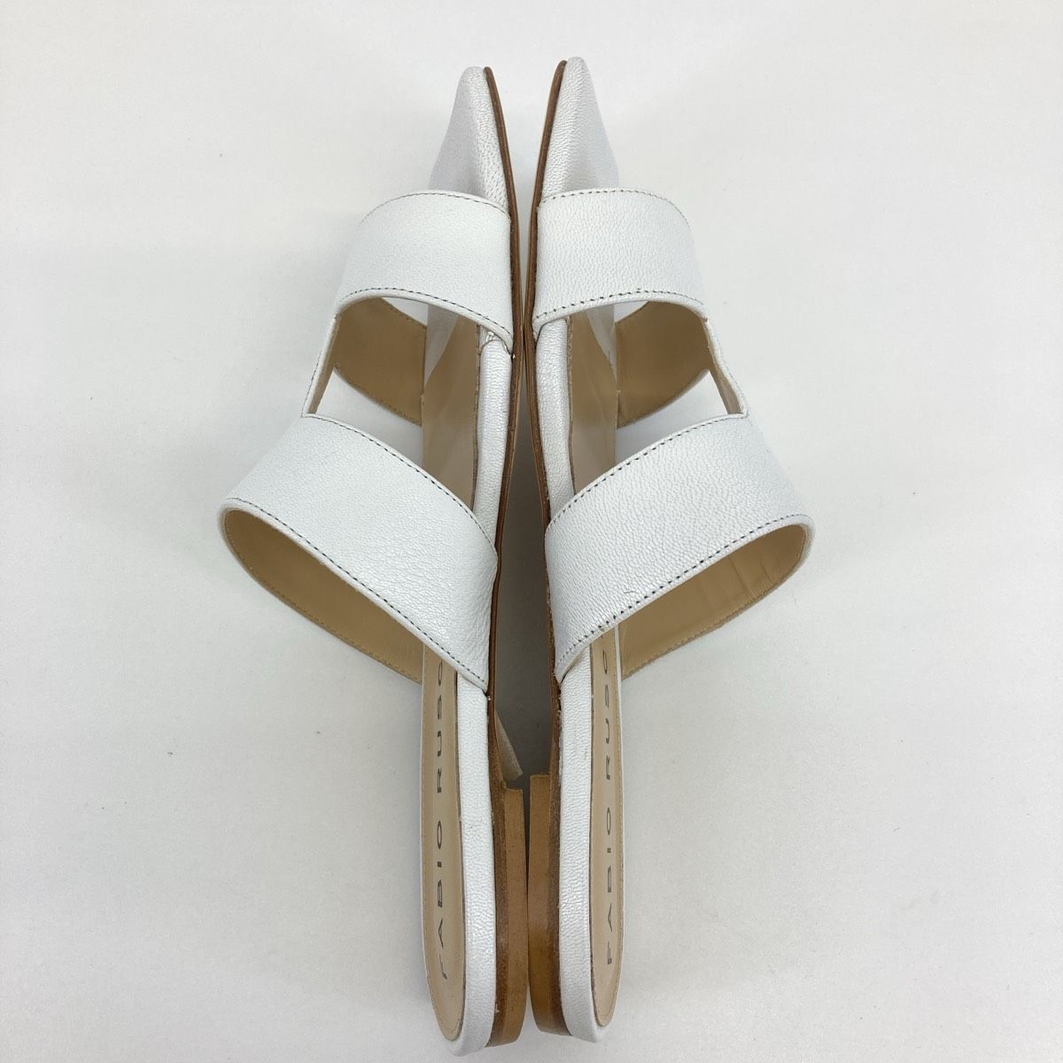 極美品 FABIO RUSCONI/ファビオルスコーニ サンダル ホワイト/白