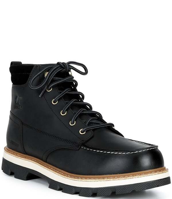 ソレル メンズ シューズ ブーツ・レインブーツ Sorel Mens Lark 47 Moc Toe Waterproof Boots BlackBleached Ceramic ブラック