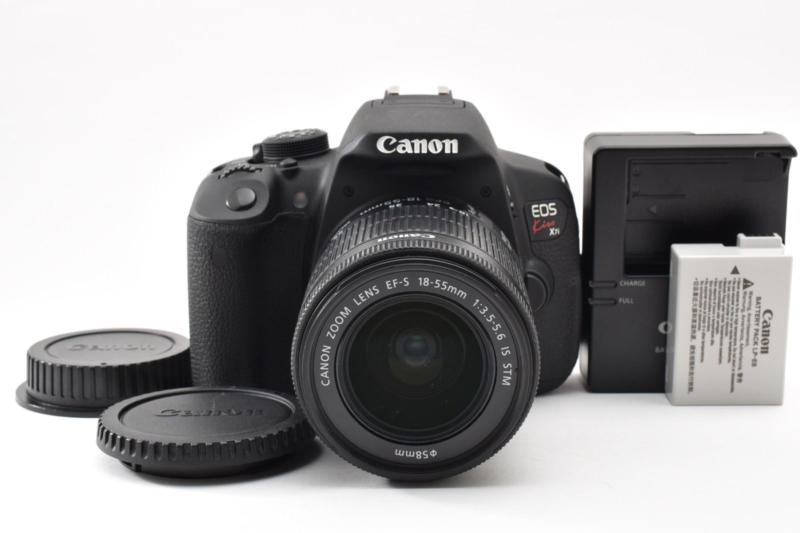 ★美品★ 《ショット数 わずか201回》 キヤノン CANON EOS Kiss X7i + EF-S 18-55mm IS STM #3068