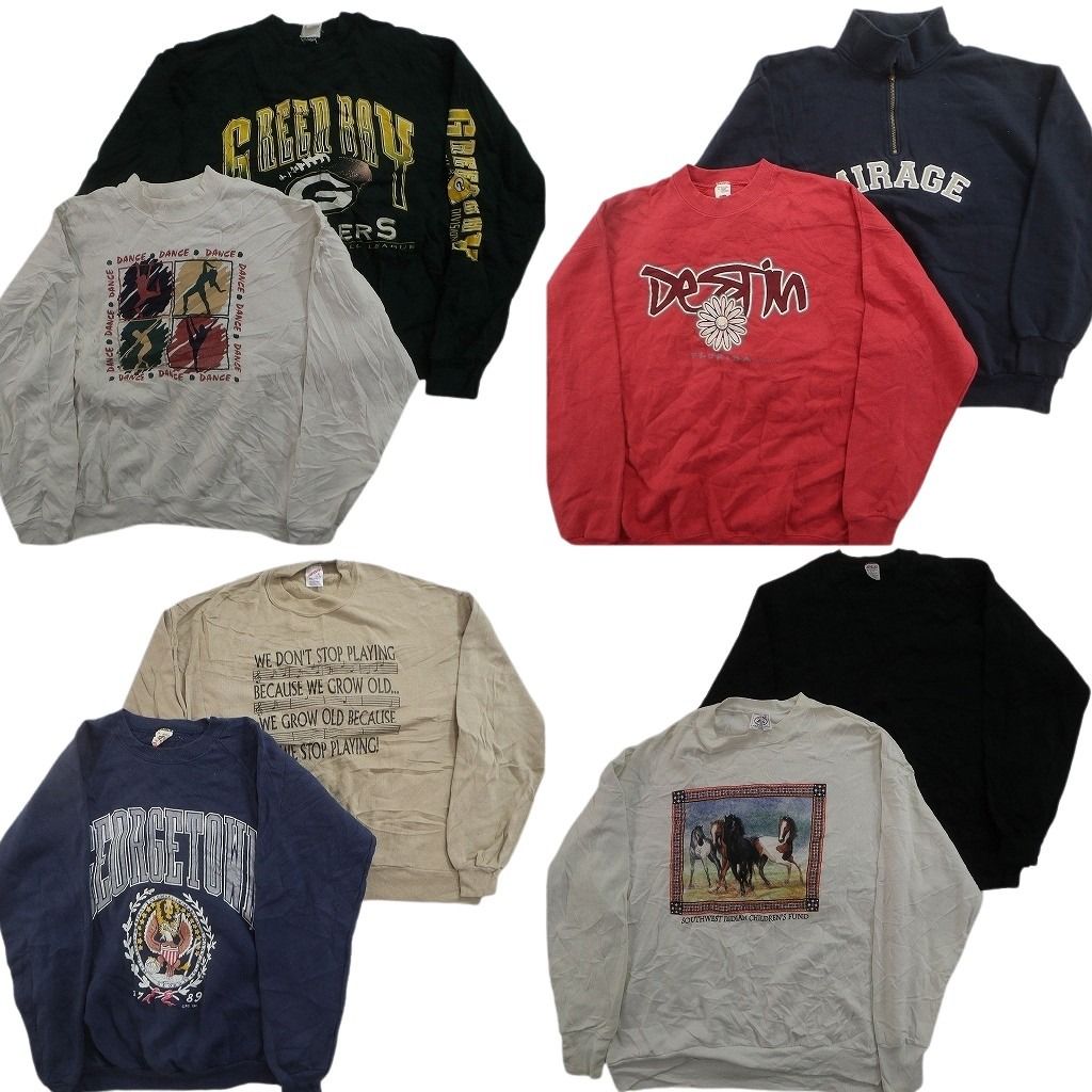 古着卸 まとめ売り USA製 スウェット 8枚セット ( メンズ XL