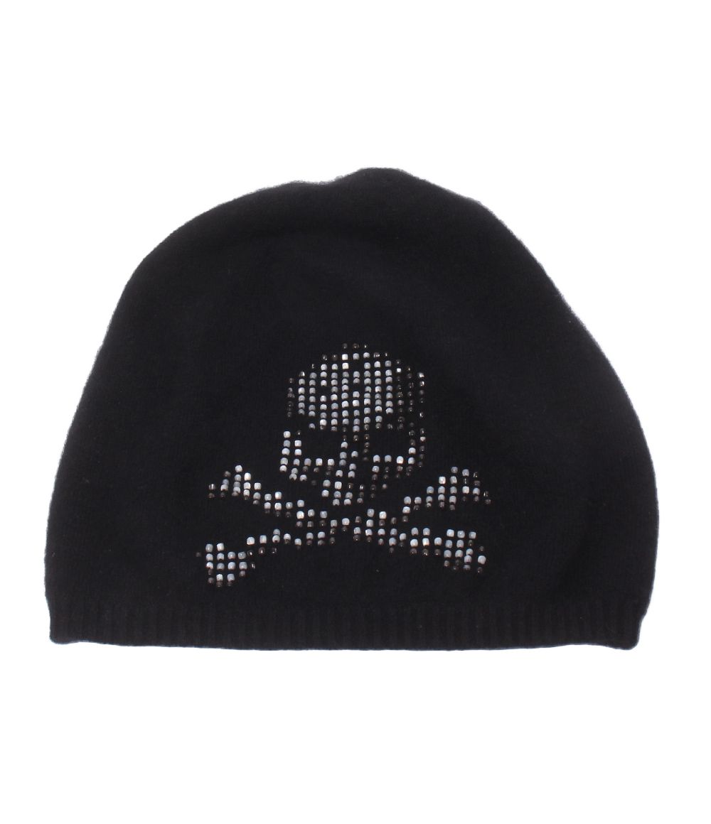 【美品】mastermind JAPAN ニット帽 レザー本革　ビーニー ロエン マスターマインドジャパン ニット帽 カシミア100% メンズ レディース