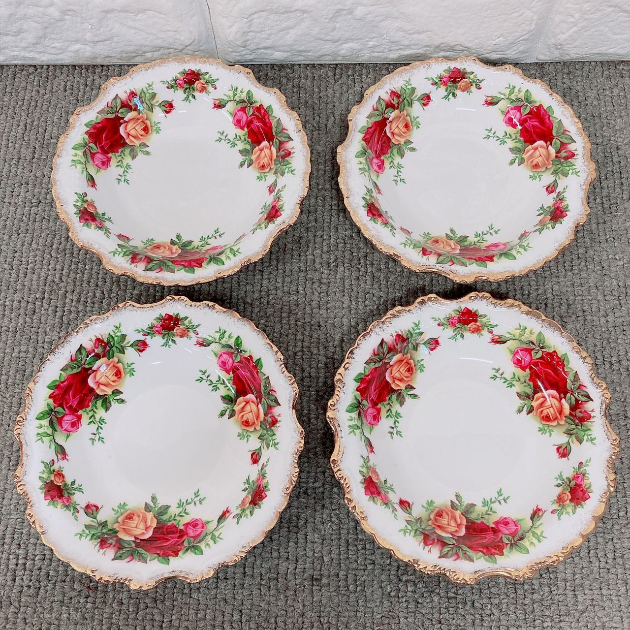 未使用 4枚セット ROYAL ALBERT ロイヤルアルバート Old Country Roses