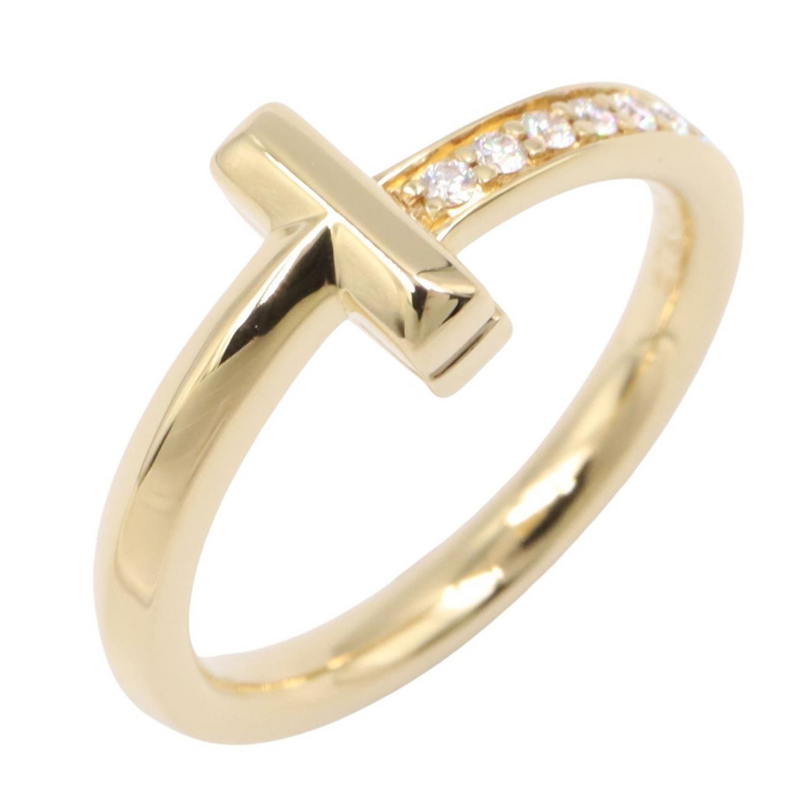 ティファニー TIFFANY＆CO リング・指輪 Tワンリング ダイヤ 67795113 #7 K18（イエローゴールド） ダイヤモンド Tワンリング ダイヤ レディース Used A