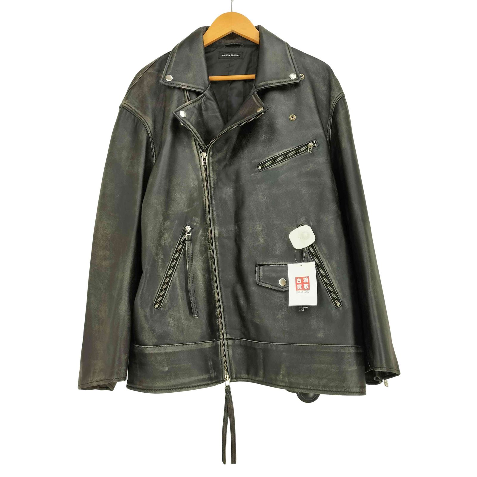 メゾンスペシャル MAISON SPECIAL Leather Riders Jacket レザーライダースジャケット レディース  38