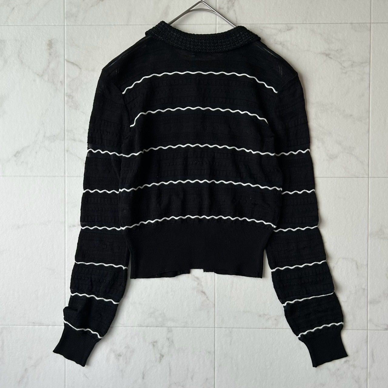 美品✨《M MISSONI 》エムミッソーニ チビ襟カーディガン - メルカリ