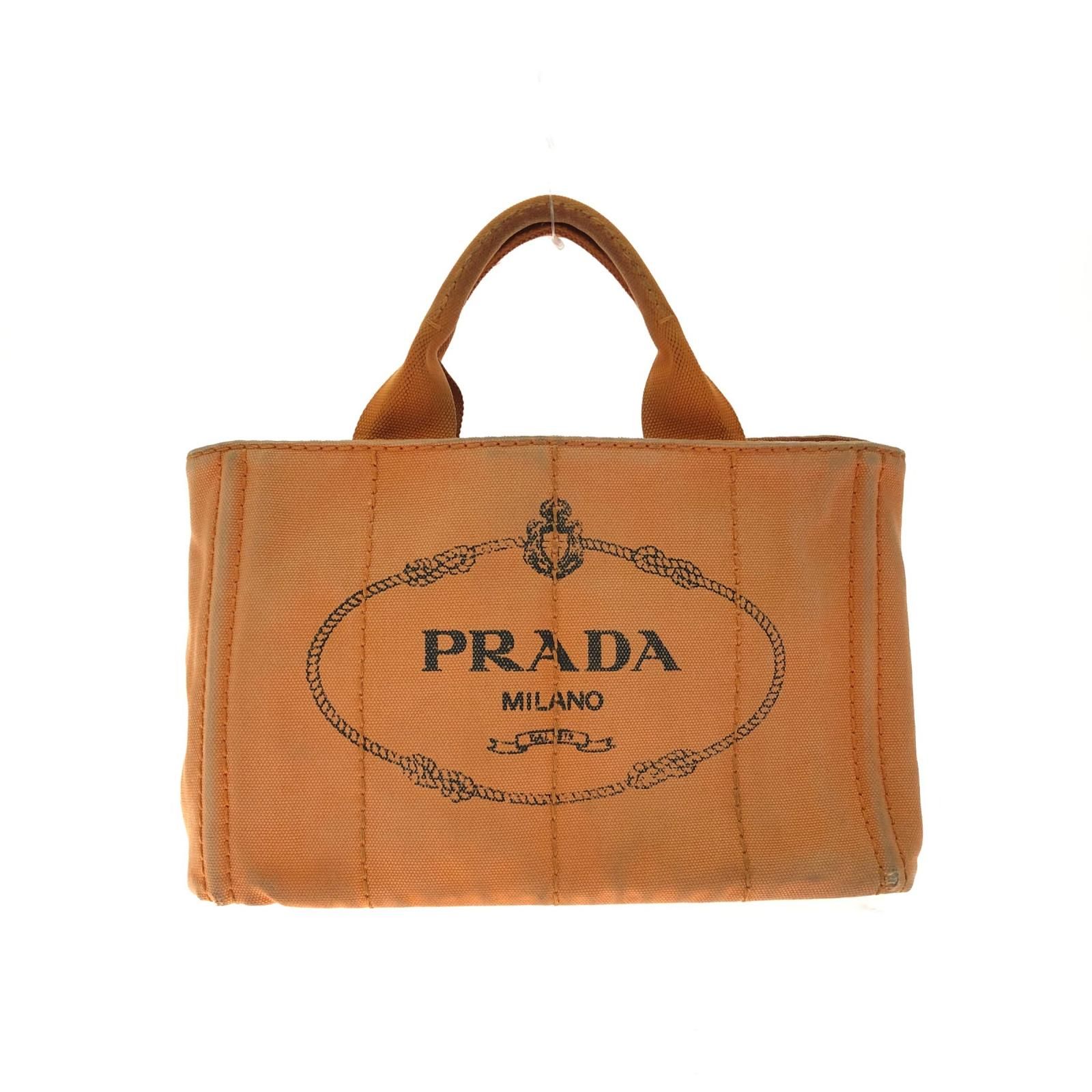 PRADA プラダ レディース トートバッグ カナパ ミニトート オレンジ 27,500円